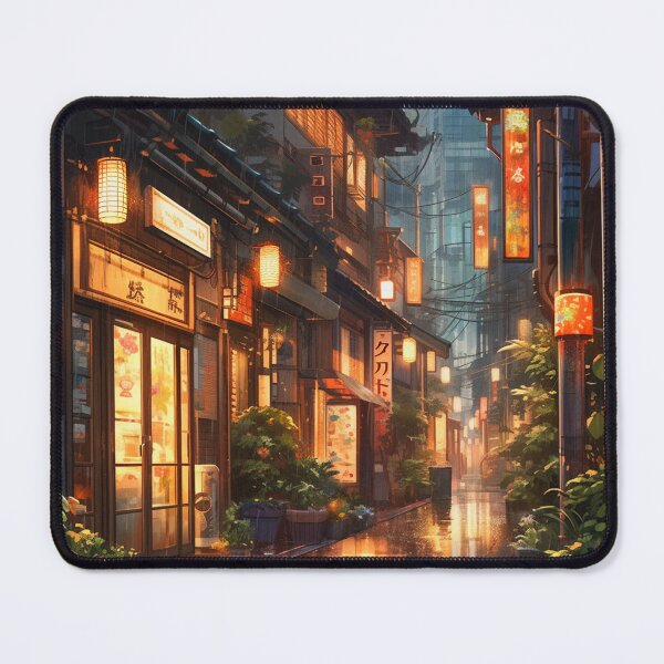 Item preview, A small Japanese street after storm designed and sold by RedCosmos-.