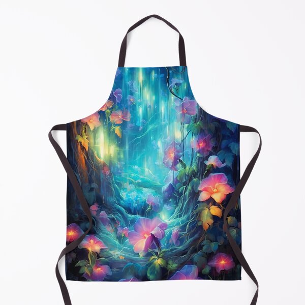 Item preview, Glowing hibiscus and garden painting 5 designed and sold by Art by Lilia.