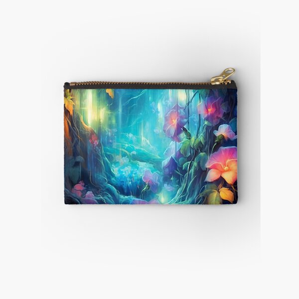 Item preview, Glowing hibiscus and garden painting 5 designed and sold by Art by Lilia.