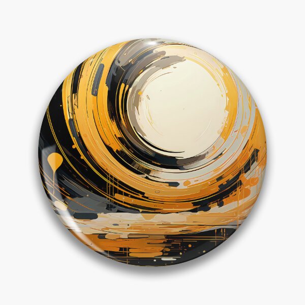 Artikelvorschau, Abstract art circles bold lines and colours black yellow grey cream entworfen und verkauft von MTJ-Mushrooms.