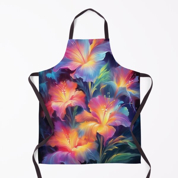Item preview, Glowing hibiscus and garden painting 6 designed and sold by Art by Lilia.