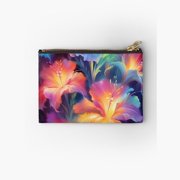 Item preview, Glowing hibiscus and garden painting 6 designed and sold by Art by Lilia.