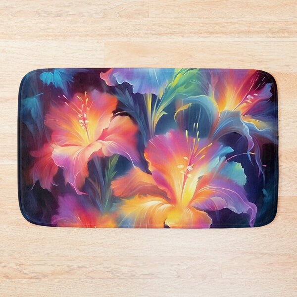 Item preview, Glowing hibiscus and garden painting 6 designed and sold by Art by Lilia.