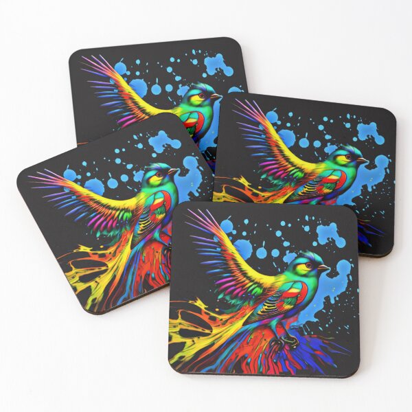 Item preview, Colorful bird with splash colors designed and sold by clarazen.