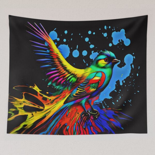 Item preview, Colorful bird with splash colors designed and sold by clarazen.