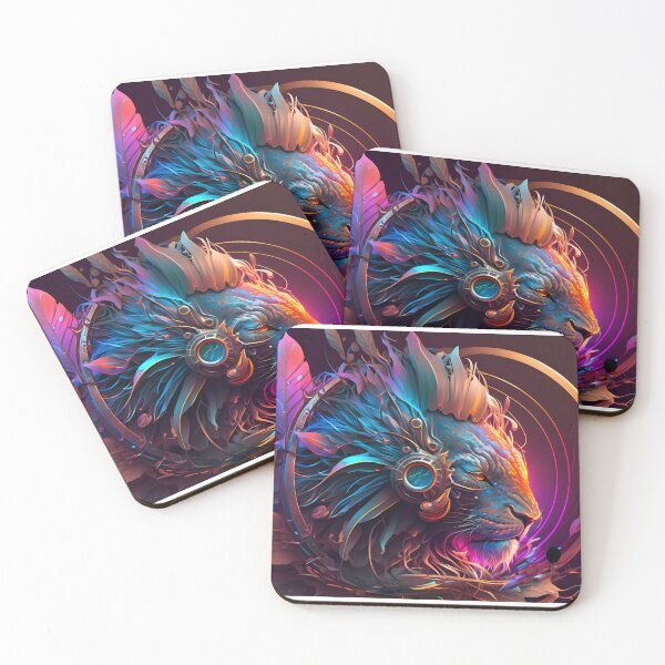 Item preview, Psychedelic Abstract African Lion Art  designed and sold by PeteRascal.