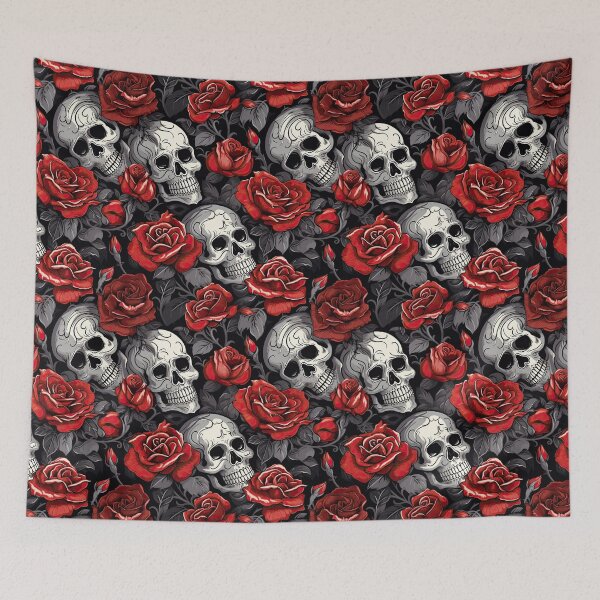 Item preview, Skulls and Roses Pattern designed and sold by excelente.