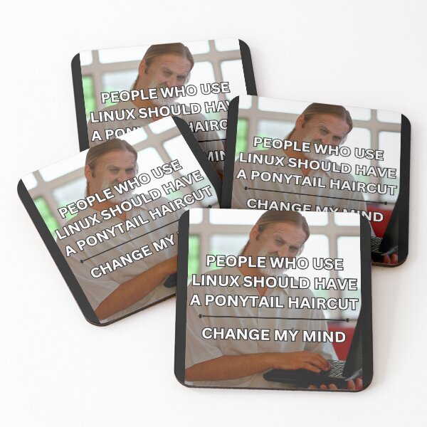 Item preview, People who use linux should have a ponytail haircut - change my mind designed and sold by PrestigePenguin.