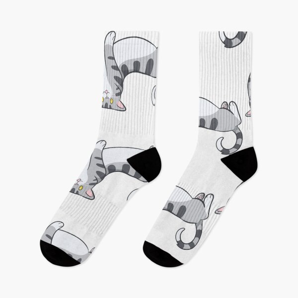 Item preview, Rolling gray tabby blep designed and sold by CreationsByBear.