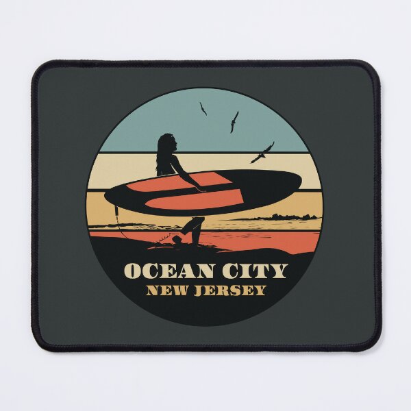 Ocean City New Jersey Surfer Poster for Sale by NewJerseyArt