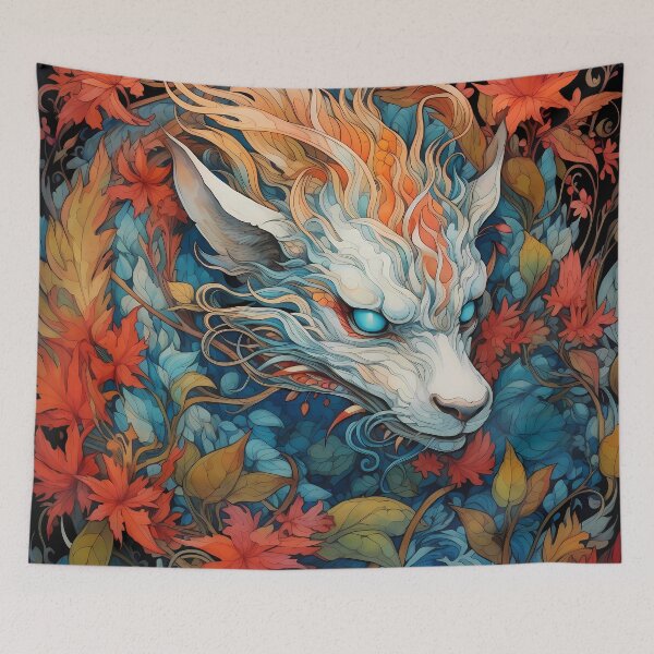 Item preview, Dragon Post-Apocalyptic Era Vibrant Colors Floral designed and sold by MTJ-Mushrooms.