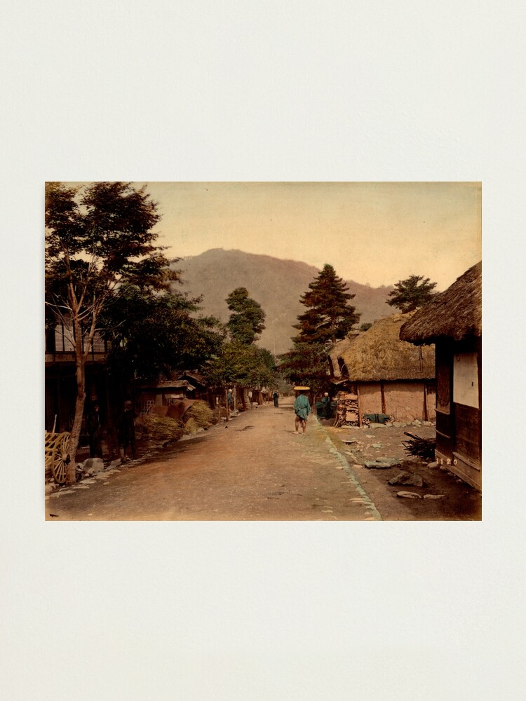 Alternate view of Nagakubo village at Nakasendo, Japan Photographic Print