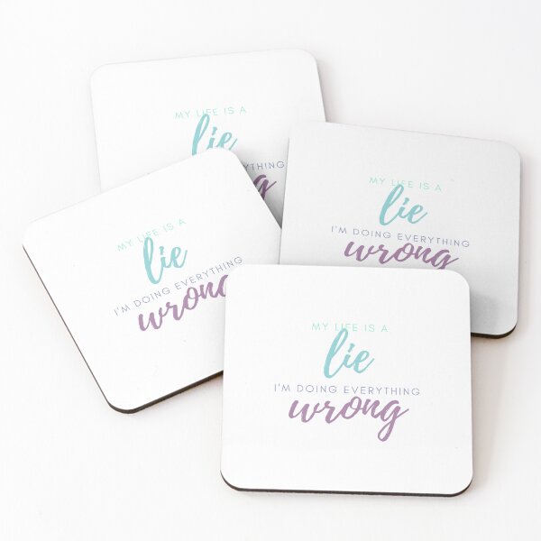 Item preview, My life is a lie I am doing everything wrong aquamarine purple designed and sold by ellosmedicenale.