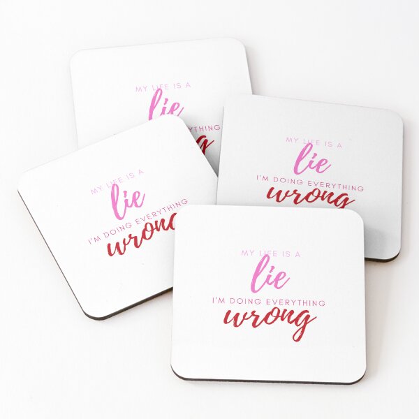 Item preview, My life is a lie I am doing everything wrong pink red designed and sold by ellosmedicenale.