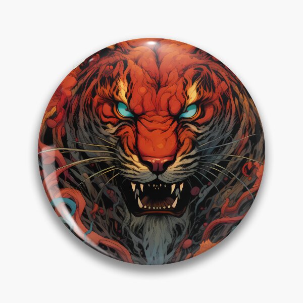 Item preview, Tiger Post-Apocalyptic Era Vibrant Colors Floral designed and sold by MTJ-Mushrooms.