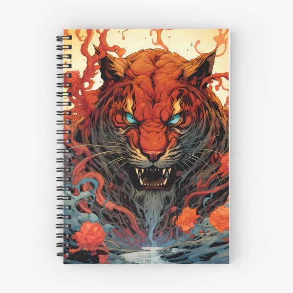 Item preview, Tiger Post-Apocalyptic Era Vibrant Colors Floral designed and sold by MTJ-Mushrooms.