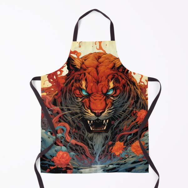 Item preview, Tiger Post-Apocalyptic Era Vibrant Colors Floral designed and sold by MTJ-Mushrooms.