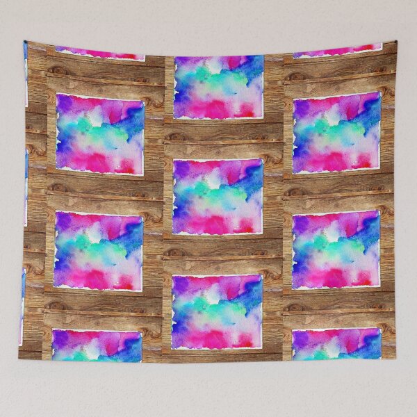 Item preview, Watercolor on wooden background designed and sold by melridger.