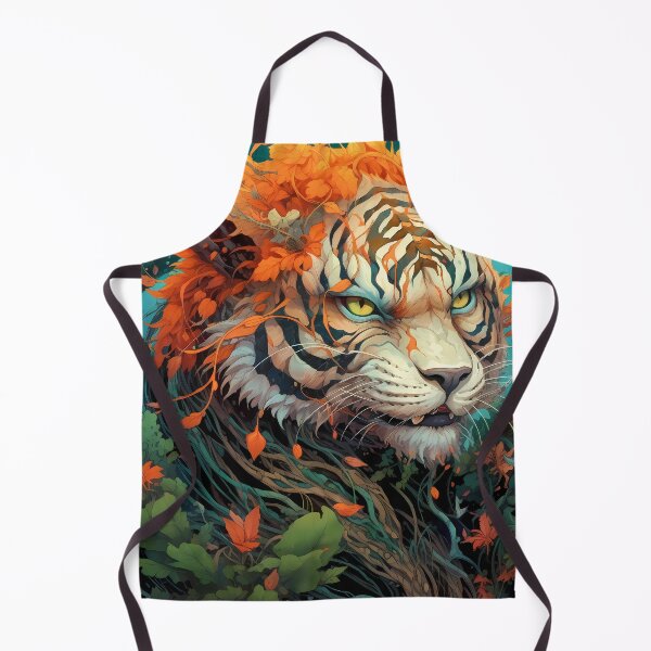 Item preview, Tiger Post-Apocalyptic Era Vibrant Colors Floral designed and sold by MTJ-Mushrooms.