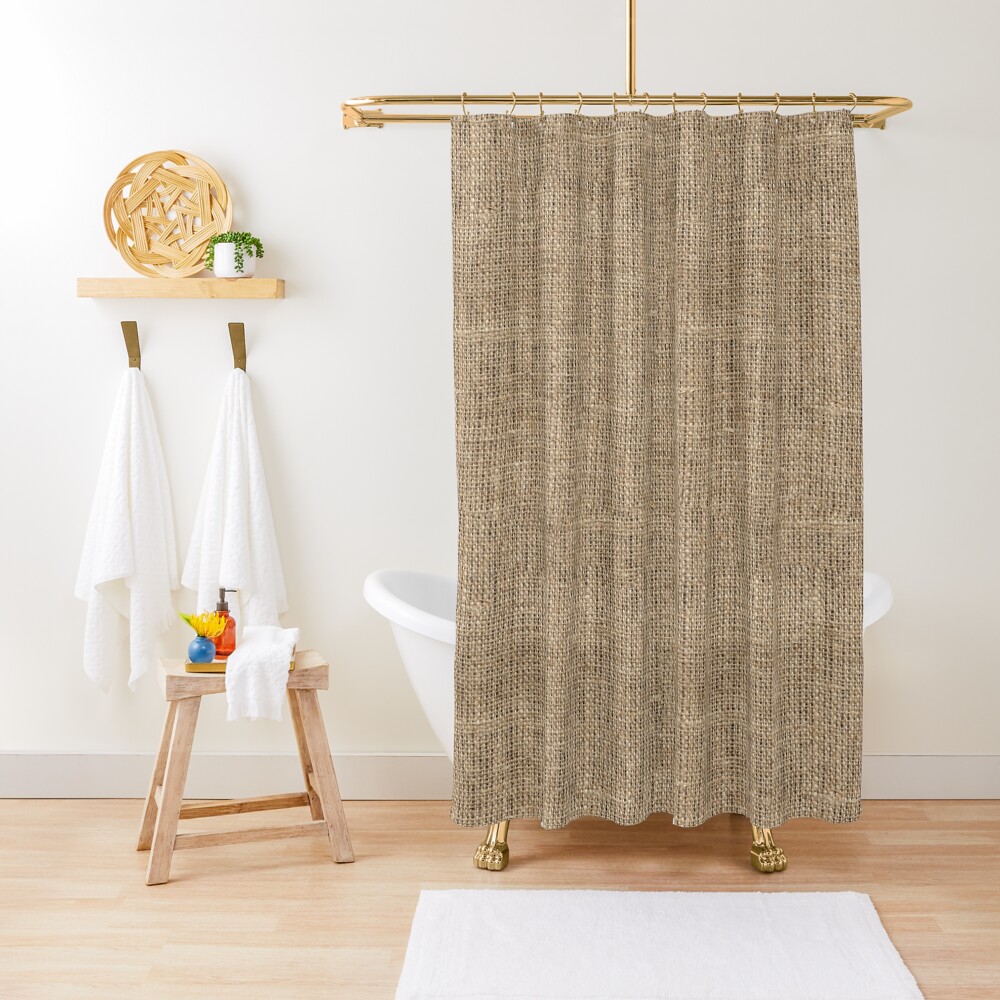 "Burlap texture" Shower Curtain by lefterisbetsis Redbubble