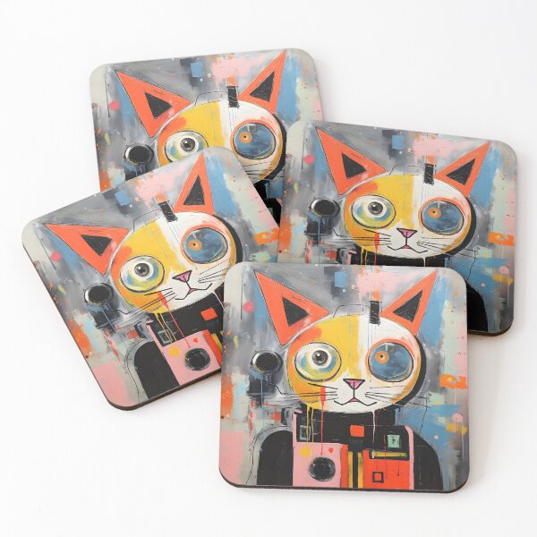 Item preview, Abstract painting of Kitty designed and sold by andrei-v2k.