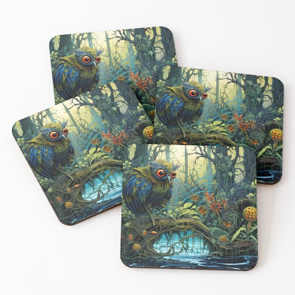Item preview, Owl Post-Apocalyptic Era Vibrant Colors Floral designed and sold by MTJ-Mushrooms.