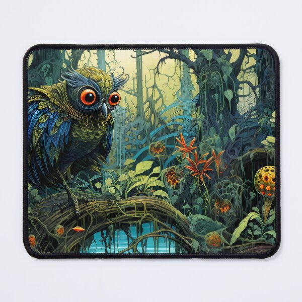 Item preview, Owl Post-Apocalyptic Era Vibrant Colors Floral designed and sold by MTJ-Mushrooms.