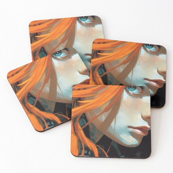 Item preview, Portrait of Asuka Langley's Face: A Stunning Tribute to Beauty and Intrigue for Discerning Fans designed and sold by SingularityGeek.