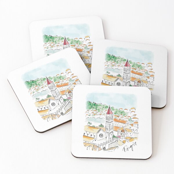 Item preview, Trogir, Croatia Travel Poster Print Sticker  designed and sold by alwaysbookish.