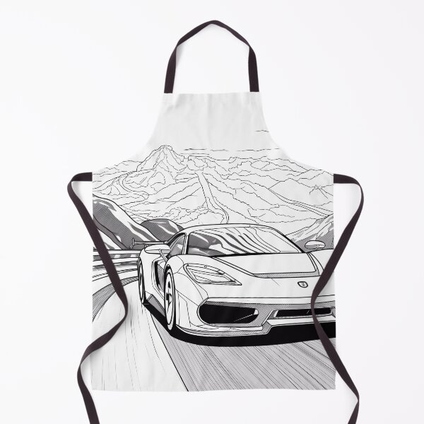 Item preview, Sports Car Climbing Mountain Road: A Dynamic Monochromatic Journey designed and sold by SingularityGeek.