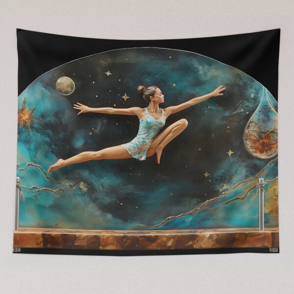 Item preview, Girl gymnastic going for a split move designed and sold by Akanga1.