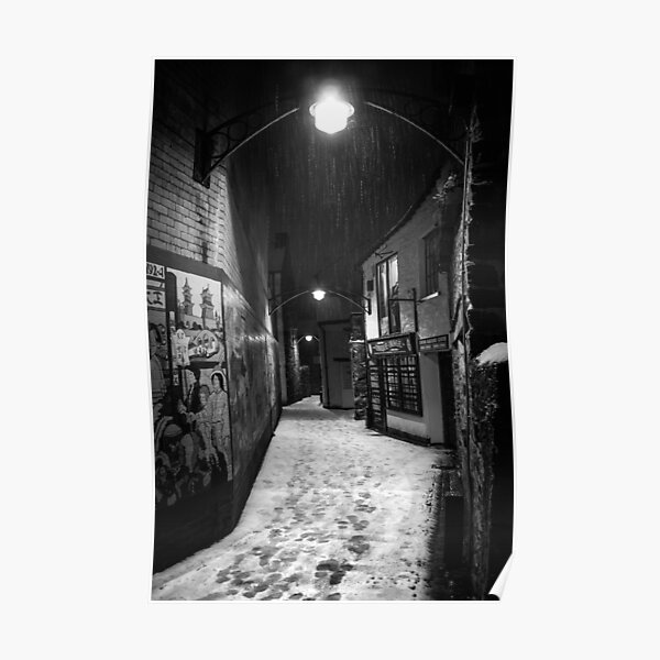 Ulverston Alley B&W Poster