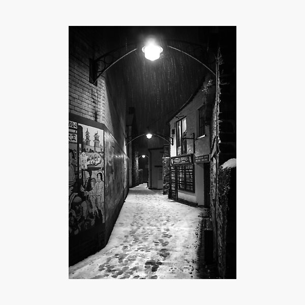 Ulverston Alley B&W Photographic Print