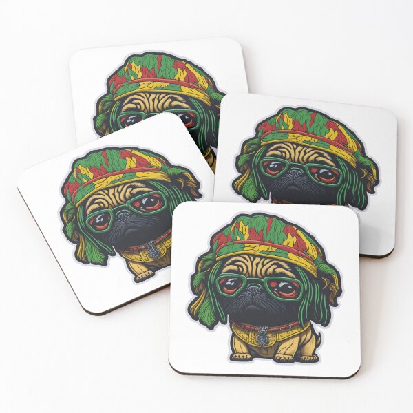 Item preview, Rasta pug designed and sold by Pug-Obsession.
