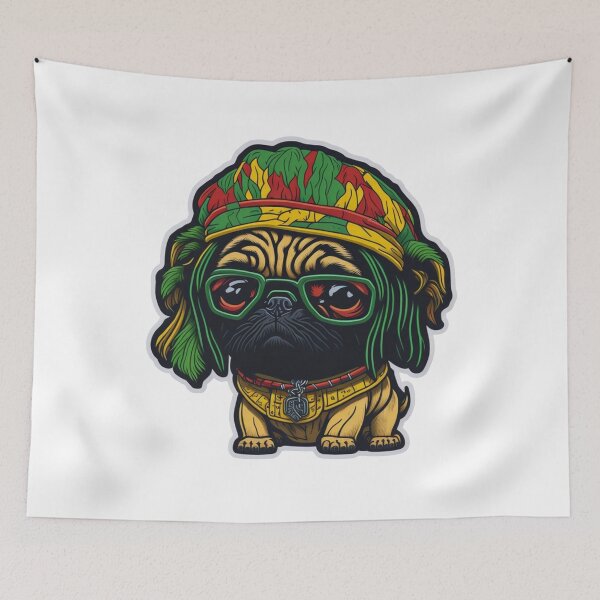 Item preview, Rasta pug designed and sold by Pug-Obsession.