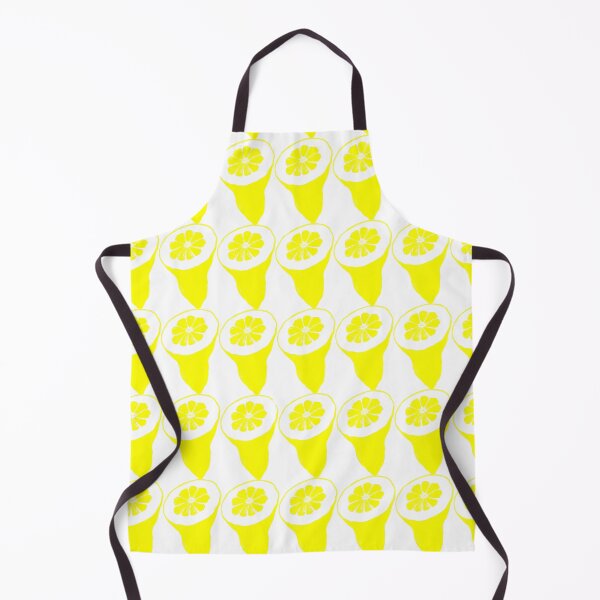 Item preview, Squeeze the Day! and pattern with yellow lemon cut on white background designed and sold by IraNiva.