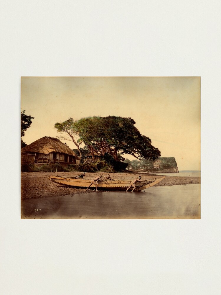 Alternate view of Japanese fishing village, Honmoku Photographic Print