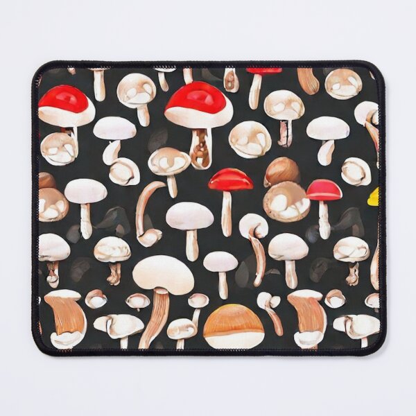 Item preview, Mushrooms on dark blue background designed and sold by melridger.