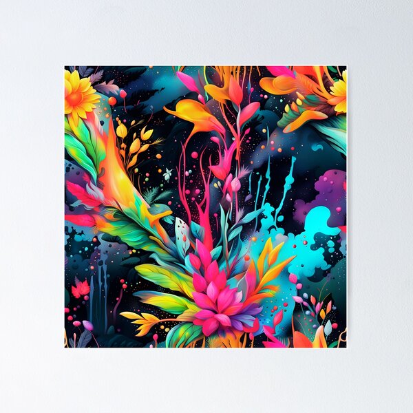 Item preview, Vibrant High Contrast Splashy Abstract Nature Pattern designed and sold by WitchyWare.