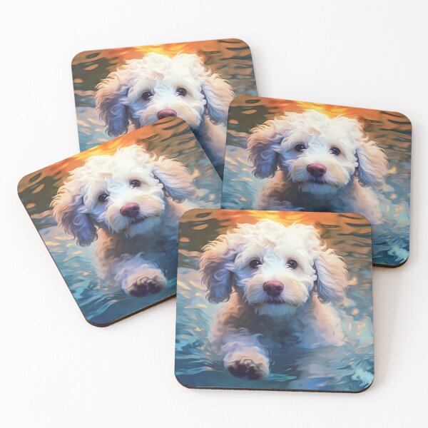 Item preview, Water Dog Puppy: A Playful Dive into the Depths designed and sold by SingularityGeek.