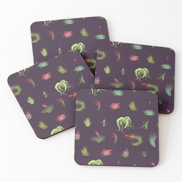 Item preview, Airplant Repeating Pattern Refreshed dark purple bg designed and sold by Maysoulrose.
