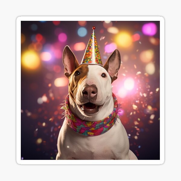 Item preview, Party Dog Bull Terrier designed and sold by AZCrittery.