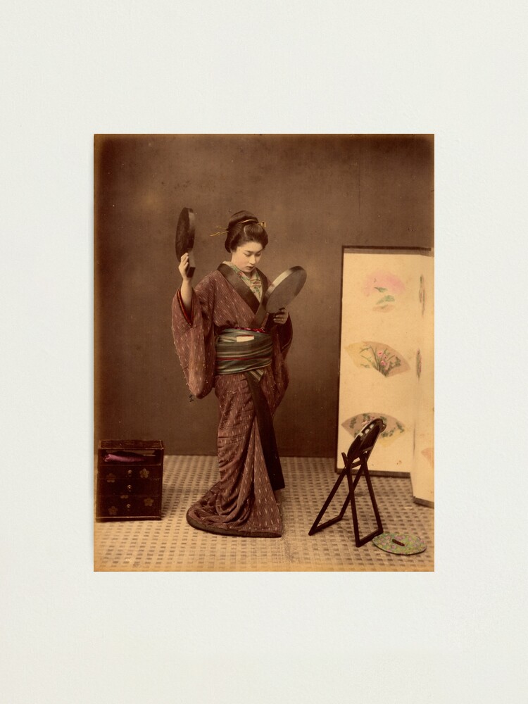 Alternate view of Japanese girl wearing kimono Photographic Print