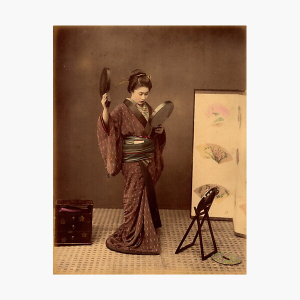 Japanese girl wearing kimono Photographic Print