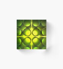 Green-Yellow pattern Acrylic Block