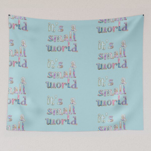 Item preview, it's a small world text print designed and sold by Pixie Dust Dreamer.