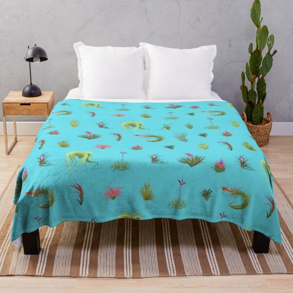 Item preview, Airplant Repeating Pattern Refreshed sky blue bg designed and sold by Maysoulrose.