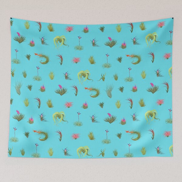 Item preview, Airplant Repeating Pattern Refreshed sky blue bg designed and sold by Maysoulrose.