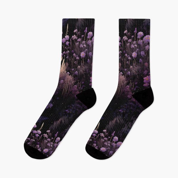 Item preview, Midnight Meadow: Furs, Crops and Wildflower Pattern designed and sold by 20th-eclipse.