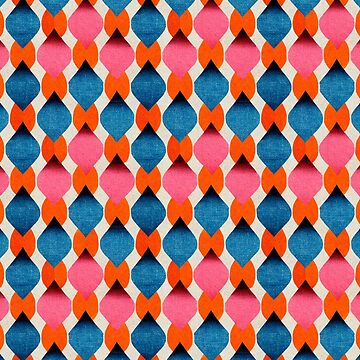 Artwork thumbnail, Pink Orange Blue Pattern by christineiris